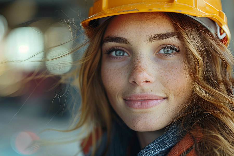 An engineer working on construction sites